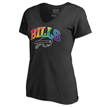 Load image into Gallery viewer, Buffalo Bills Nfl Pro Line By Women's Pride T-Shirt - Black NFL LADIES V-Neck
