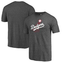Load image into Gallery viewer, Los Angeles Dodgers Cooperstown Collection Huntington Tri-Blend T-Shirt - Gray MLB Guys Tee
