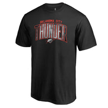 Load image into Gallery viewer, Oklahoma City Thunder Arch Smoke T-Shirt - Black NBA Guys Tee
