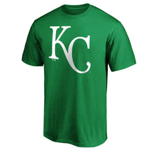 Load image into Gallery viewer, Kansas City Royals St. Patrick's Day White Logo T-Shirt – Green MLB Guys Tee
