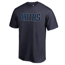 Load image into Gallery viewer, Dallas Mavericks Primary Wordmark T-Shirt - Navy NBA Guys Tee
