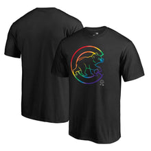 Load image into Gallery viewer, Chicago Cubs Pride T-Shirt - Black MLB Guys Tee
