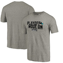Load image into Gallery viewer, San Jose Sharks 2018 Stanley Cup Playoffs Home Ice Advantage T-Shirt - Heather Gray NHL Guys Tee
