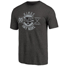 Load image into Gallery viewer, Los Angeles Kings Personalized Insignia Tri-Blend T-Shirt - Black NHL Guys Tee
