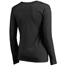 Load image into Gallery viewer, Atlanta Falcons Nfl Pro Line Women&#39;s Primary Team Logo Long Sleeve T-Shirt - Black NFL Ladies V-Neck Long Sleeve
