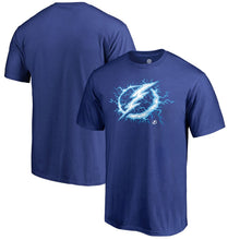 Load image into Gallery viewer, Tampa Bay Lightning Logo Hometown Collection Local T-Shirt - Blue NHL Guys Tee
