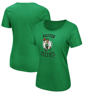 Boston Celtics Majestic Women's The Main Thing T-Shirt - Kelly Green NBA Ladies V-Neck
