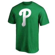 Load image into Gallery viewer, Philadelphia Phillies St. Patrick's Day Logo T-Shirt - Kelly Green MLB Guys Tee
