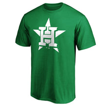 Load image into Gallery viewer, Houston Astros St. Patrick's Day Logo T-Shirt - Kelly Green MLB Guys Tee

