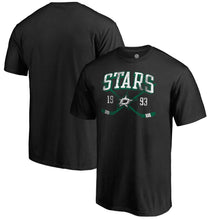 Load image into Gallery viewer, Dallas Stars Vintage Collection Line Shift Big And Tall T-Shirt - Black NHL Guys Tee
