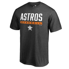 Load image into Gallery viewer, Houston Astros Win Stripe T-Shirt - Heathered Charcoal MLB Guys Tee
