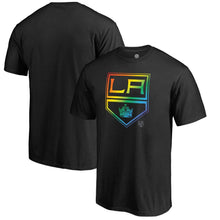 Load image into Gallery viewer, Los Angeles Kings Rainbow Pride Big And Tall T-Shirt - Black NHL Guys Tee
