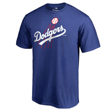 Load image into Gallery viewer, Los Angeles Dodgers Cooperstown Collection Huntington Wordmark T-Shirt - Royal MLB Guys Tee
