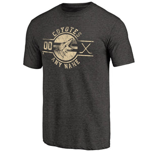 Arizona Coyotes Personalized Insignia Tri-Blend T-Shirt - Black NHL Guys Tee