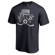 Load image into Gallery viewer, Winnipeg Jets Vintage Collection Line Shift Big And Tall T-Shirt - Navy NHL Guys Tee
