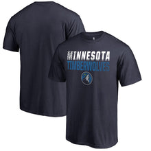 Load image into Gallery viewer, Minnesota Timberwolves Fade Out T-Shirt - Navy NBA Guys Tee

