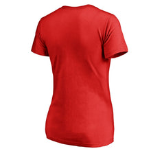 Load image into Gallery viewer, Cincinnati Reds Women&#39;s 2019 Stars &amp; Stripes Banner Wave Plus Size V-Neck T-Shirt - Red MLB Ladies V-Neck
