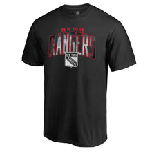 Load image into Gallery viewer, New York Rangers Arch Smoke T-Shirt - Black NHL Guys Tee

