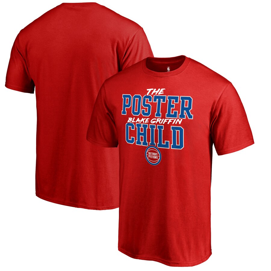 Blake Griffin Detroit Pistons Hometown Collection The Poster Child T-Shirt - Red NBA Guys Tee