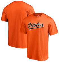 Load image into Gallery viewer, Baltimore Orioles Team Wordmark T-Shirt - Orange MLB Guys Tee
