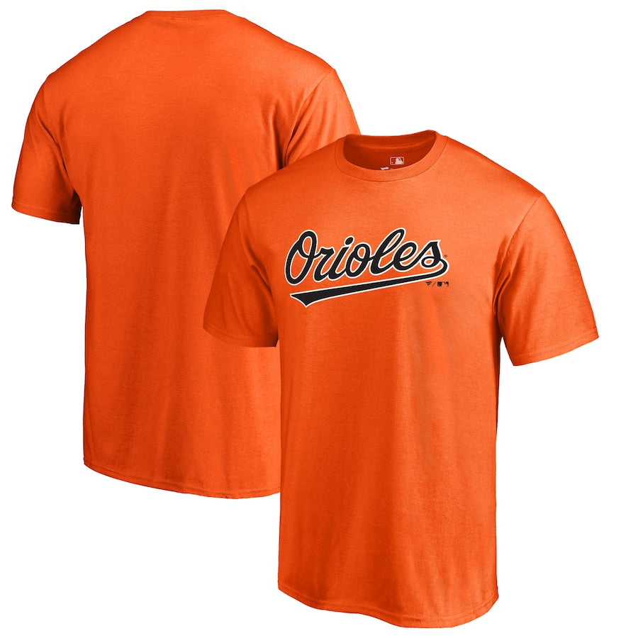 Baltimore Orioles Team Wordmark T-Shirt - Orange MLB Guys Tee