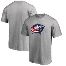 Load image into Gallery viewer, Columbus Blue Jackets Primary Logo T-Shirt - Ash NHL Guys Tee
