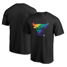 Load image into Gallery viewer, Chicago Bulls Team Pride Logo T-Shirt - Black NBA Guys Tee
