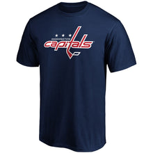 Load image into Gallery viewer, Washington Capitals Primary Logo T-Shirt - Navy NHL Guys Tee
