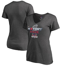 Load image into Gallery viewer, Boston Red Sox Women&#39;s 2019 World Series Champions Locker Room V-Neck T-Shirt - Charcoal MLB Ladies V-Neck
