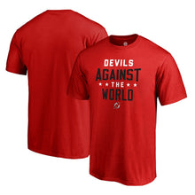 Load image into Gallery viewer, New Jersey Devils Against The World T-Shirt - Red NHL Guys Tee

