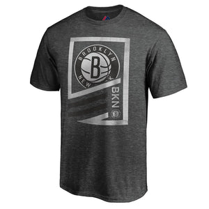 Brooklyn Nets Majestic Flex Classic Tri-Blend T-Shirt - Gray NBA Guys Tee