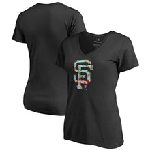 Load image into Gallery viewer, San Francisco Giants Women&#39;s Lovely V-Neck T-Shirt - Black MLB Ladies V-Neck
