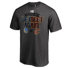 Load image into Gallery viewer, Golden State Warriors Vs. Cleveland Cavaliers 2018 Nba Finals Bound Dueling Round Iv T-Shirt - Heather Gray NBA Guys Tee
