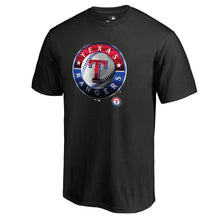 Load image into Gallery viewer, Texas Rangers Midnight Mascot T-Shirt - Black MLB Guys Tee

