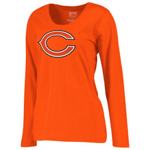 Load image into Gallery viewer, Chicago Bears Nfl Pro Line Women's Primary Logo Plus-Size Long-Sleeve T-Shirt - Orange NFL Ladies V-Neck Long Sleeve

