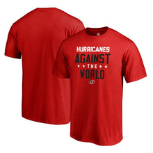 Load image into Gallery viewer, Carolina Hurricanes Against The World T-Shirt - Red NHL Guys Tee
