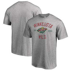 Minnesota Wild Heritage T-Shirt - Ash NHL Guys Tee