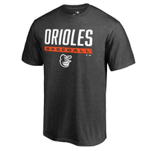 Load image into Gallery viewer, Baltimore Orioles Win Stripe T-Shirt - Heathered Charcoal MLB Guys Tee
