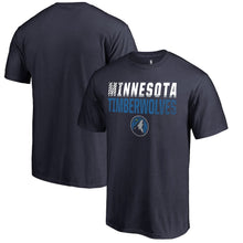 Load image into Gallery viewer, Minnesota Timberwolves Fade Out T-Shirt - Navy NBA Guys Tee
