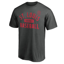 Load image into Gallery viewer, St. Louis Cardinals Iconic Primary Pill T-Shirt - Charcoal MLB Guys Tee
