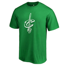 Load image into Gallery viewer, Cleveland Cavaliers St. Patrick's Day White Logo T-Shirt - Green NBA Guys Tee
