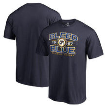 Load image into Gallery viewer, St. Louis Blues Hometown Collection Bleed Blue T-Shirt - Navy NHL Guys Tee
