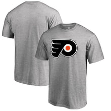 Load image into Gallery viewer, Philadelphia Flyers Primary Logo T-Shirt - Ash NHL Guys Tee

