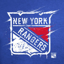 Load image into Gallery viewer, New York Rangers Splatter Logo Big And Tall T-Shirt - Blue NHL Guys Tee
