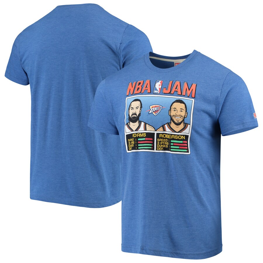 Andre Roberson & Steven Adams Oklahoma City Thunder Nba Jam T-Shirt - Royal NBA Guys Tee