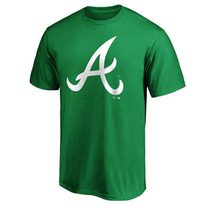 Atlanta Braves St. Patrick's Day Logo T-Shirt - Kelly Green MLB Guys Tee