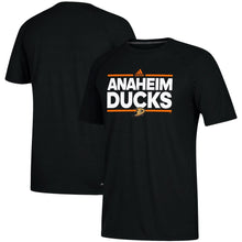 Load image into Gallery viewer, Anaheim Ducks Adidas Dassler Climalite Performance Raglan T-Shirt - Black NHL Guys Tee
