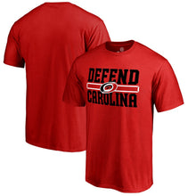 Load image into Gallery viewer, Carolina Hurricanes Hometown Collection Defend T-Shirt - Red NHL Guys Tee
