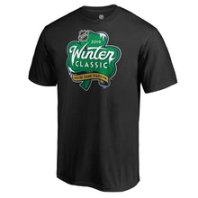 Load image into Gallery viewer, 2019 Winter Classic Event Logo T-Shirt - Black NHL Guys Tee
