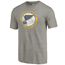 Load image into Gallery viewer, St. Louis Blues Throwback Logo 1970 Tri-Blend T-Shirt - Ash NHL Guys Tee
